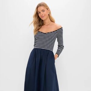 NWT Tuckernuck Navy Stripe Clea Dress